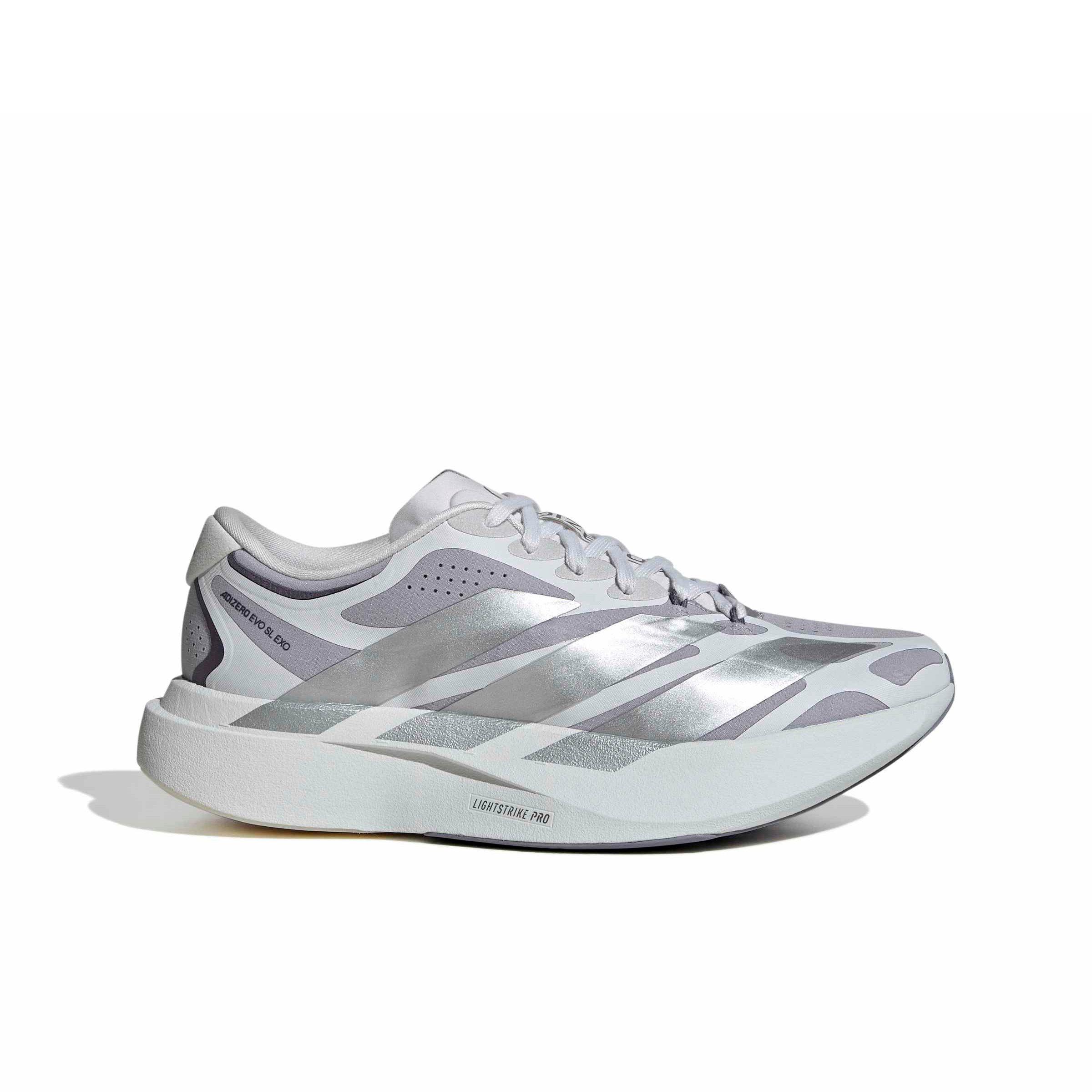 adidas Adizero EVO SL Exo LIGHTSTRIKEPRO "Glory Grey/Silver Metallic/Dash Grey" Women's Running Shoe - GREY/SILVER/GREY